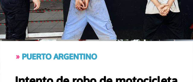 Intento de robo de motocicleta terminó con dos detenidos